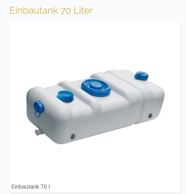 Estanque de agua potable libre de BPA 70litros marca CARYSAN GERMANY