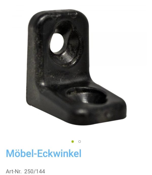 Escuadra para mueble PVC negra