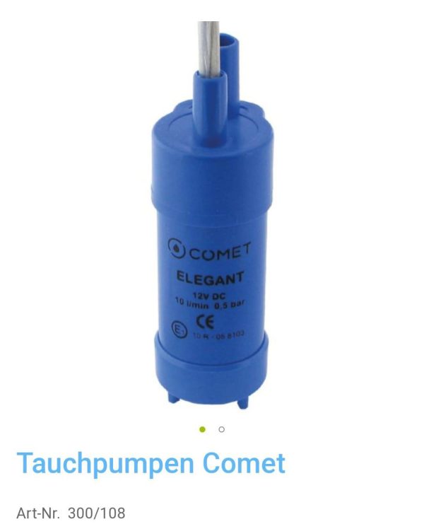 Bomba de agua marca Comet Germany 10 l x min 0,6 bar 12V