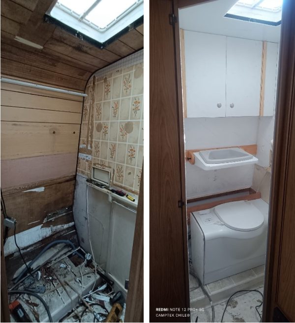Remodelación de Cabina de WC en Motorhome